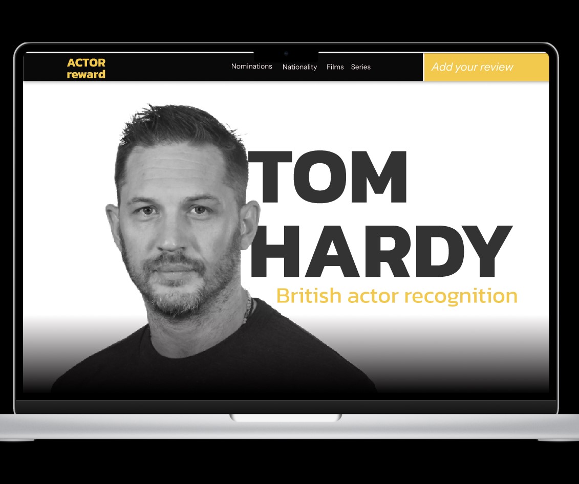 Maquette Actor Reward – Projet fictif