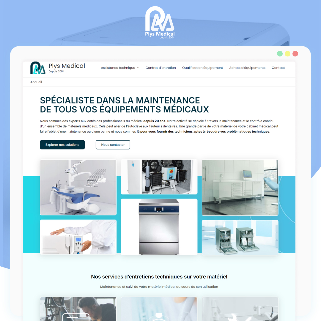 Refonte du site vitrine de Plys Medical
